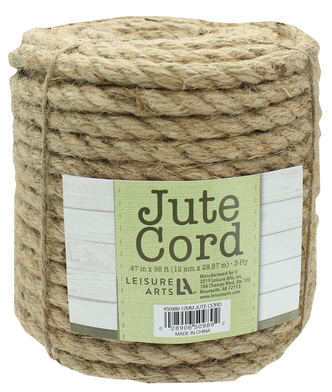 Leisure Arts Jute Cord .47 98ft